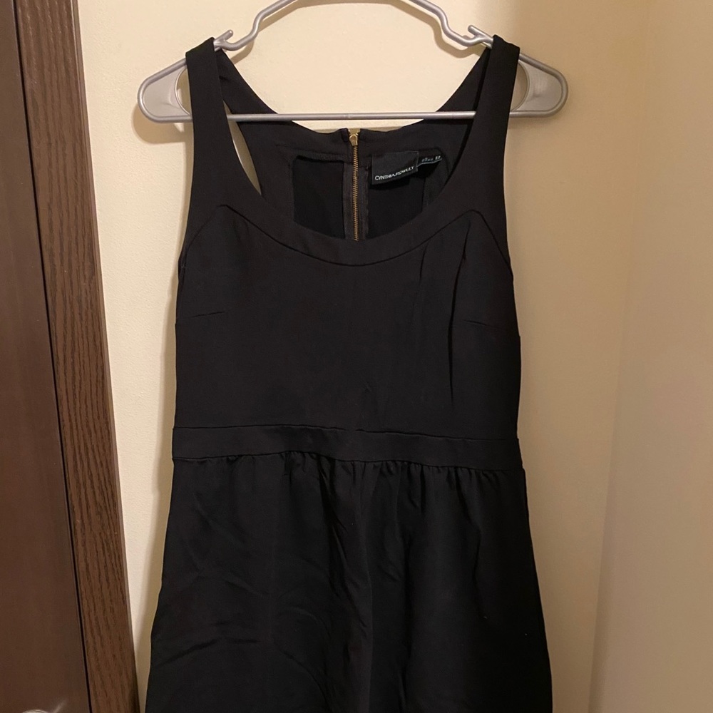 LBD scoop neck A-line dress with zipper back